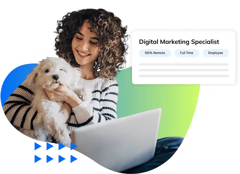 Freelancer with laptop - Remote jobs banner